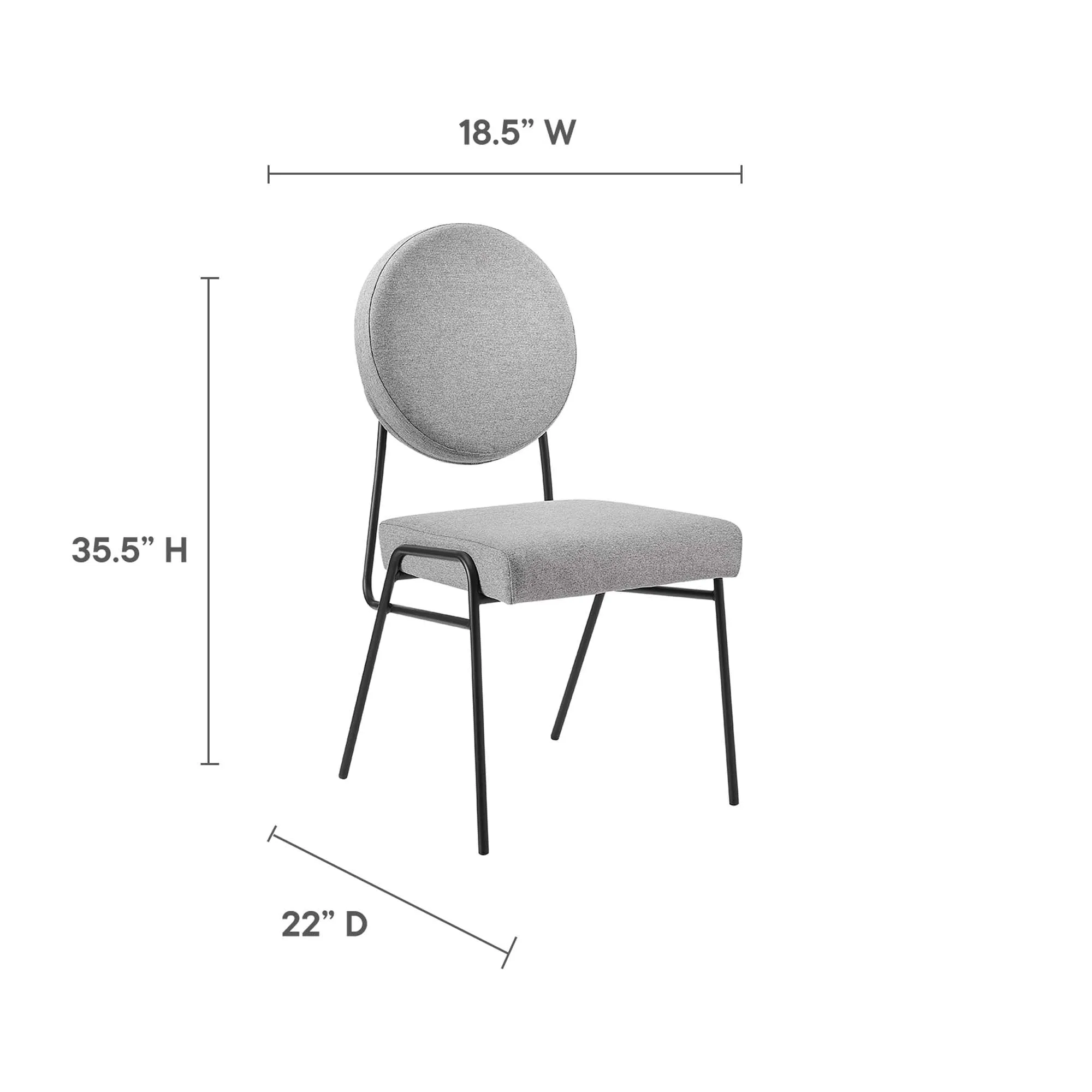 Craft Upholstered Fabric Dining Side Chairs - Set of 2 by Modway