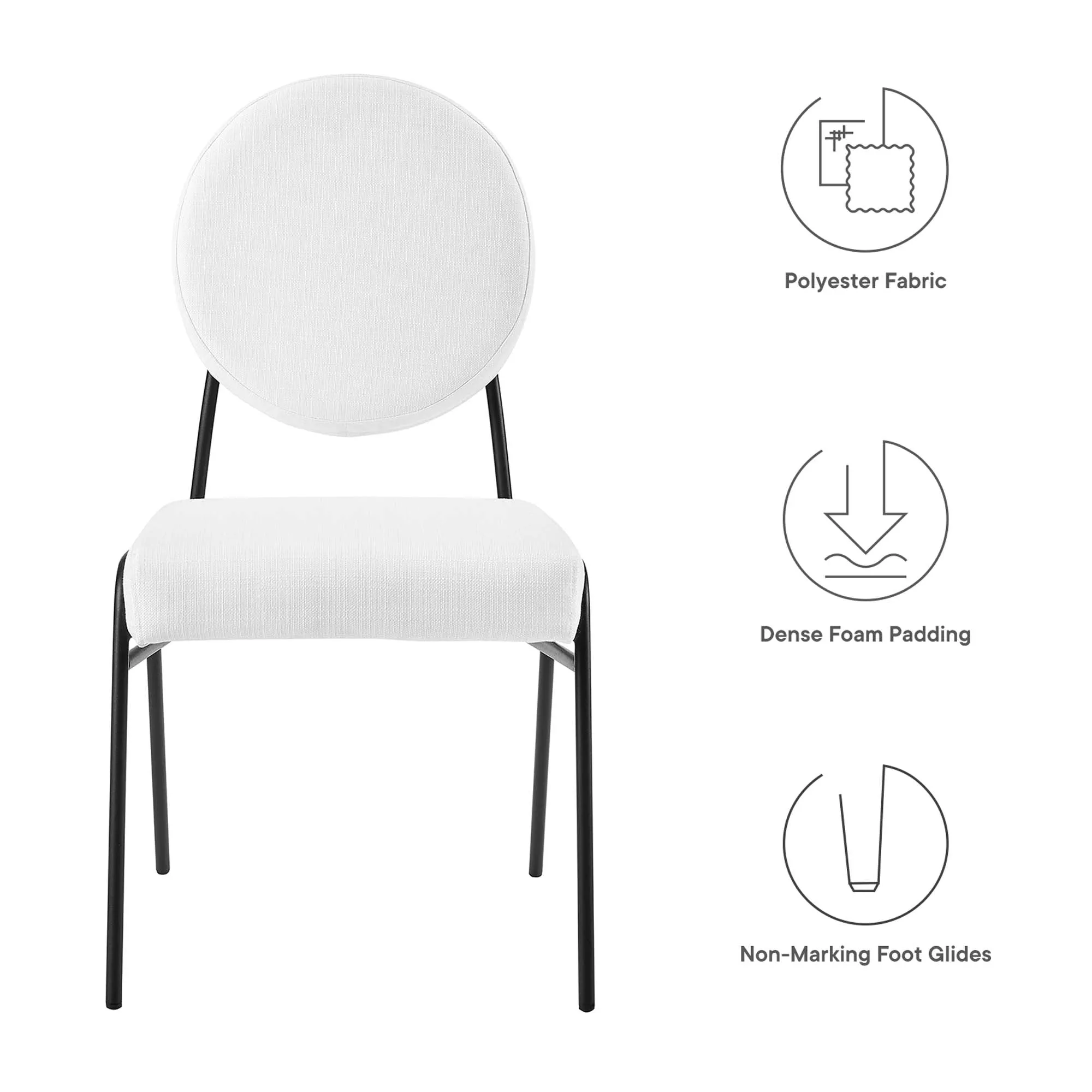 Craft Upholstered Fabric Dining Side Chairs - Set of 2 by Modway
