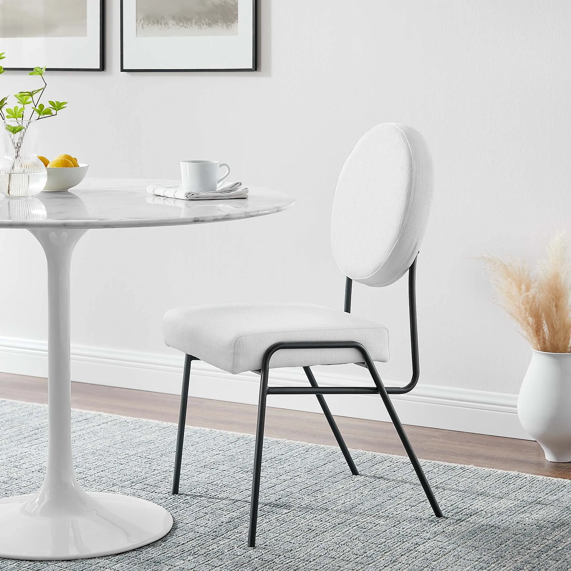 Craft Upholstered Fabric Dining Side Chairs - Set of 2 by Modway