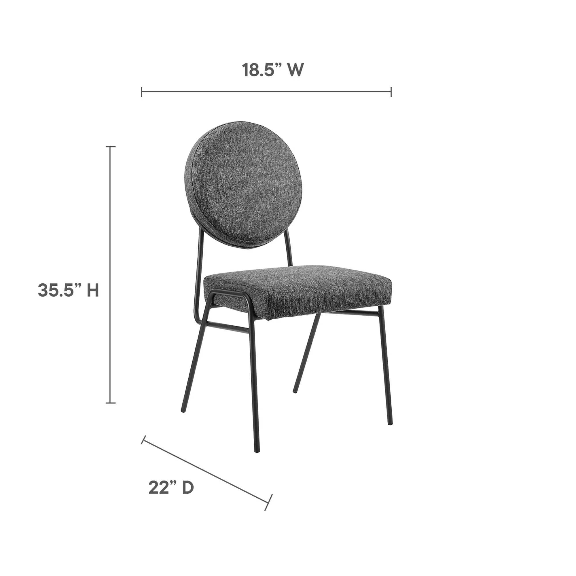 Craft Upholstered Fabric Dining Side Chairs - Set of 2 by Modway
