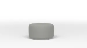 Duffield Round Ottoman - Jacob Light Grey