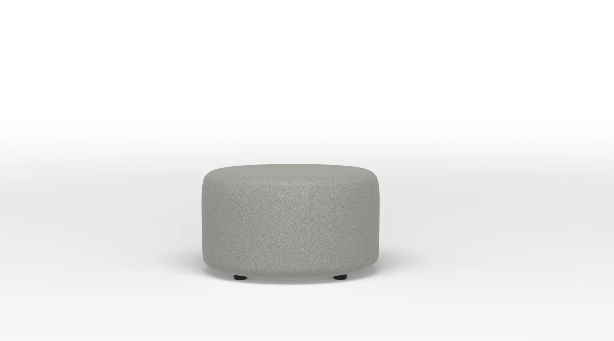 Duffield Round Ottoman - Jacob Light Grey