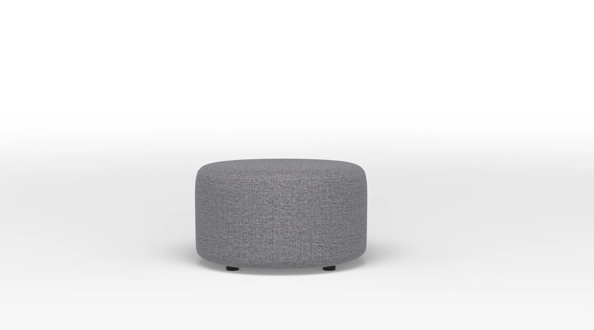 Duffield Round Ottoman - Safari Grey