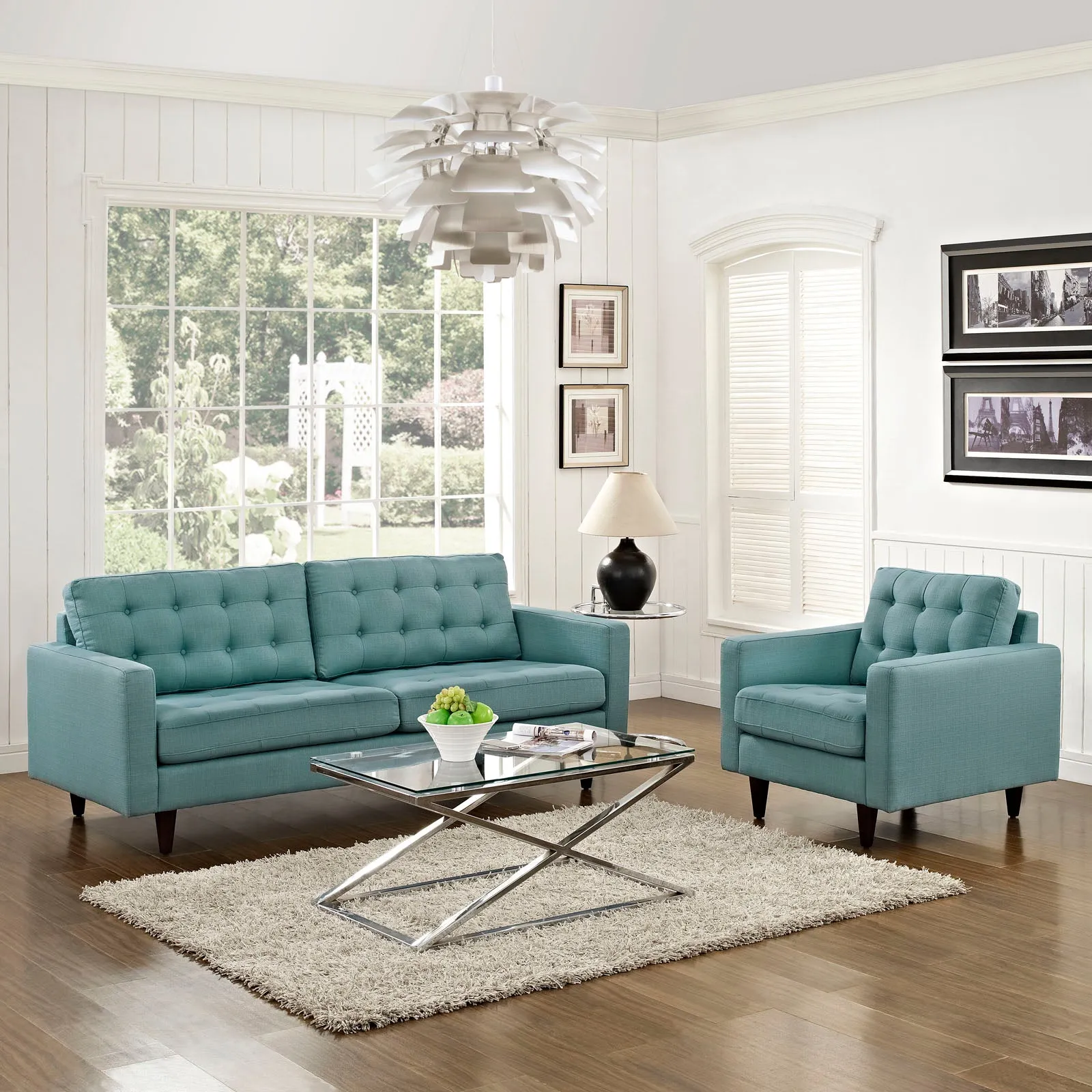 Empress Armchair and Sofa Set of 2 by Modway