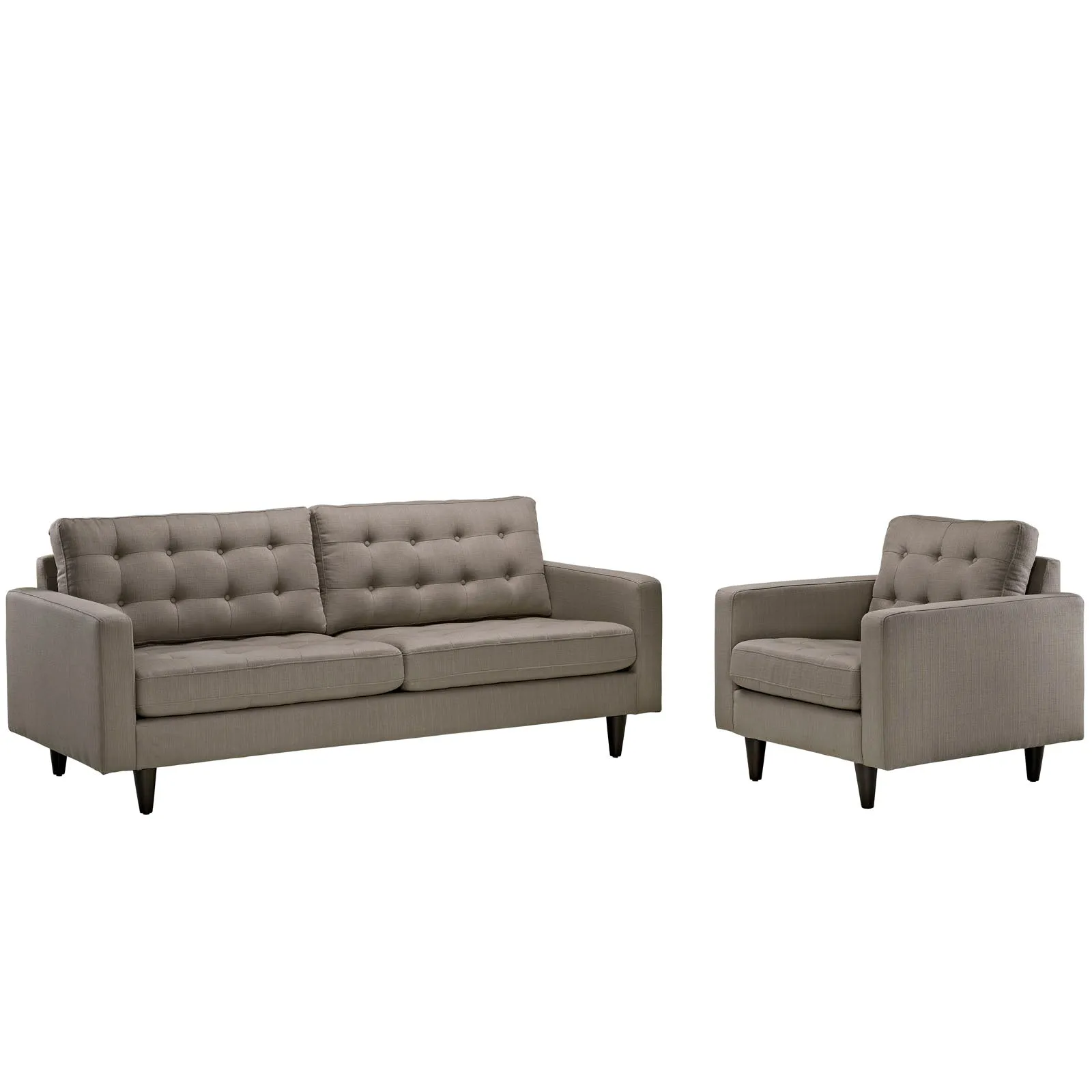 Empress Armchair and Sofa Set of 2 by Modway