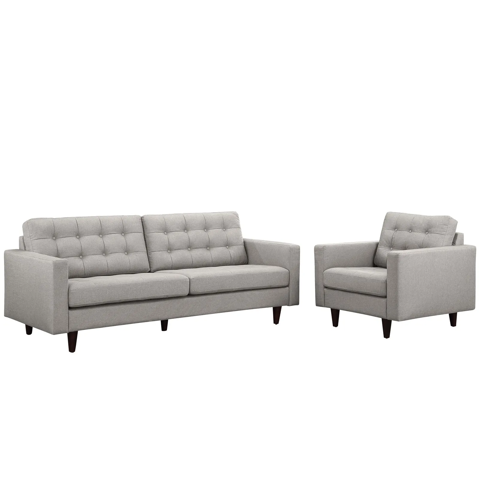Empress Armchair and Sofa Set of 2 by Modway