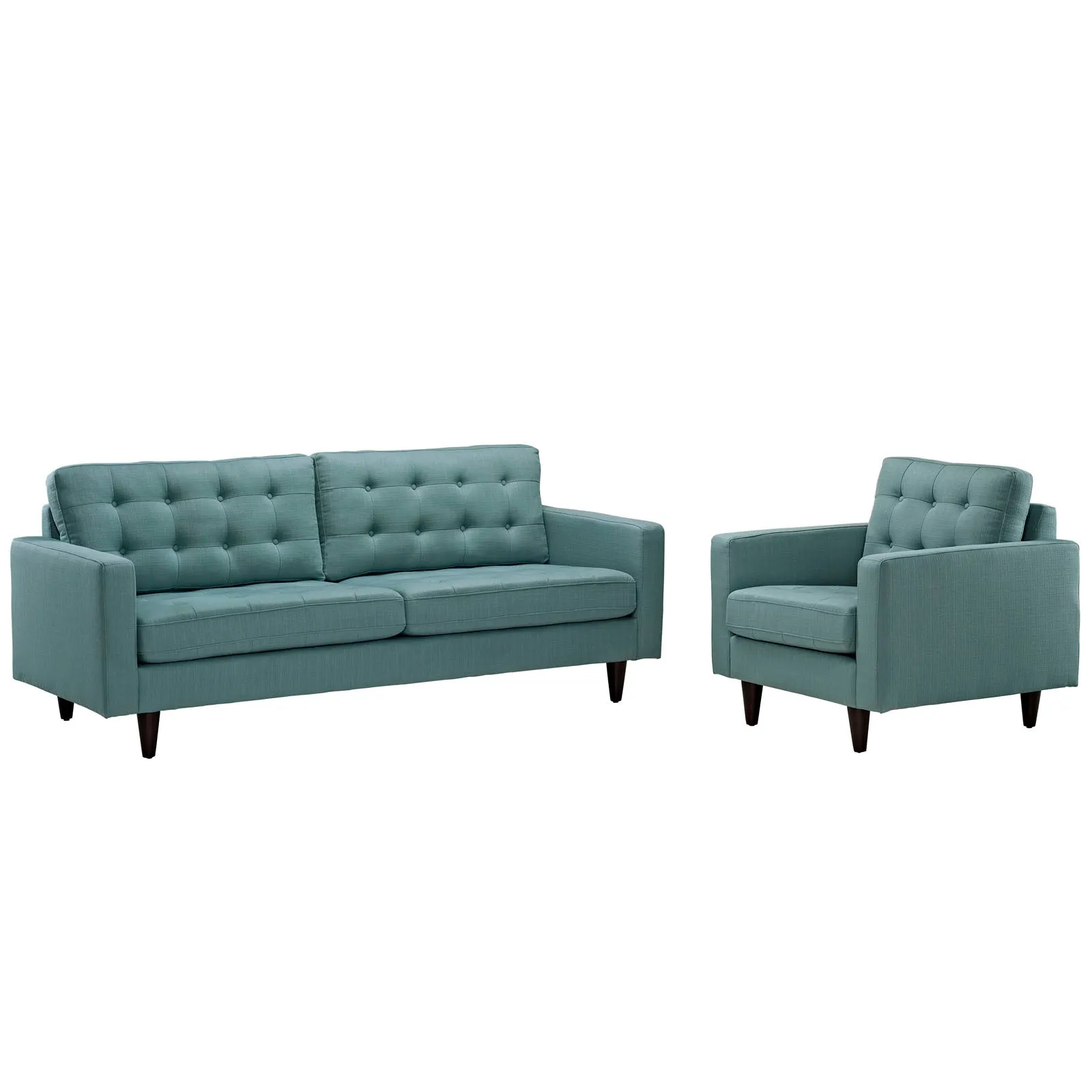 Empress Armchair and Sofa Set of 2 by Modway