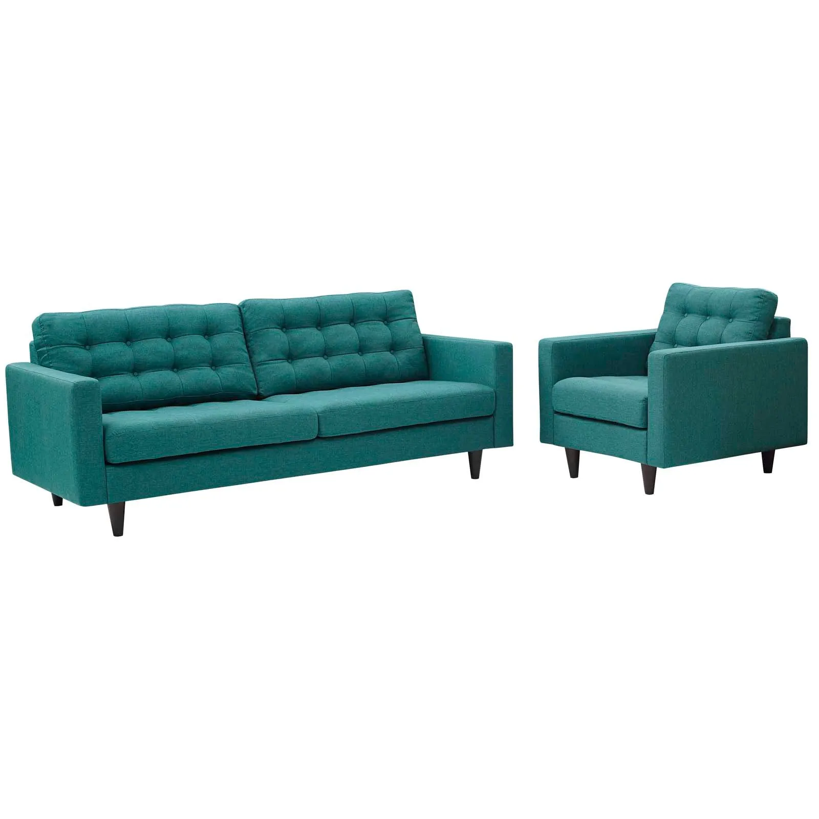 Empress Armchair and Sofa Set of 2 by Modway
