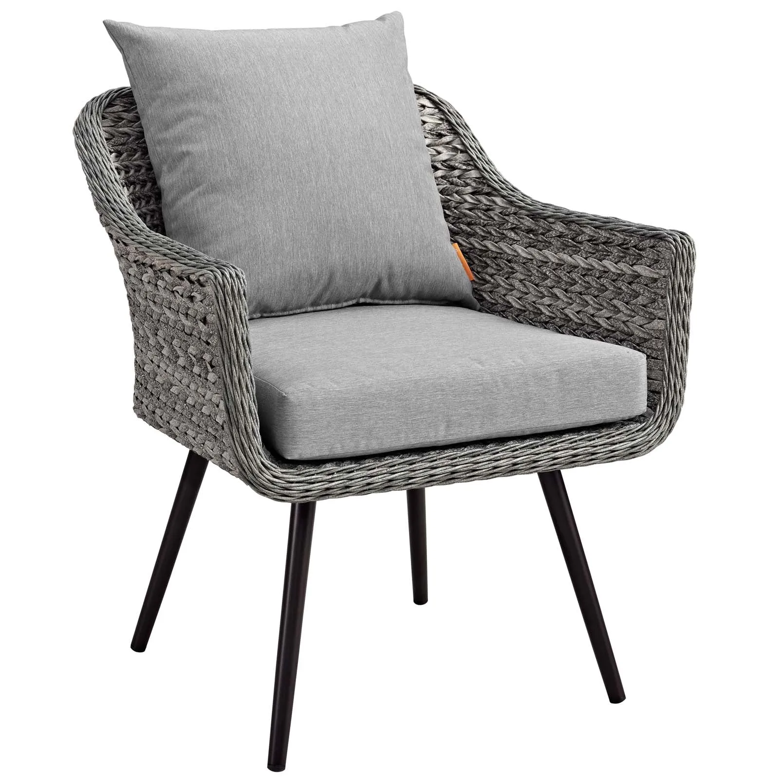 Endeavor 3 Piece Outdoor Patio Wicker Rattan Loveseat and Armchair Set by Modway