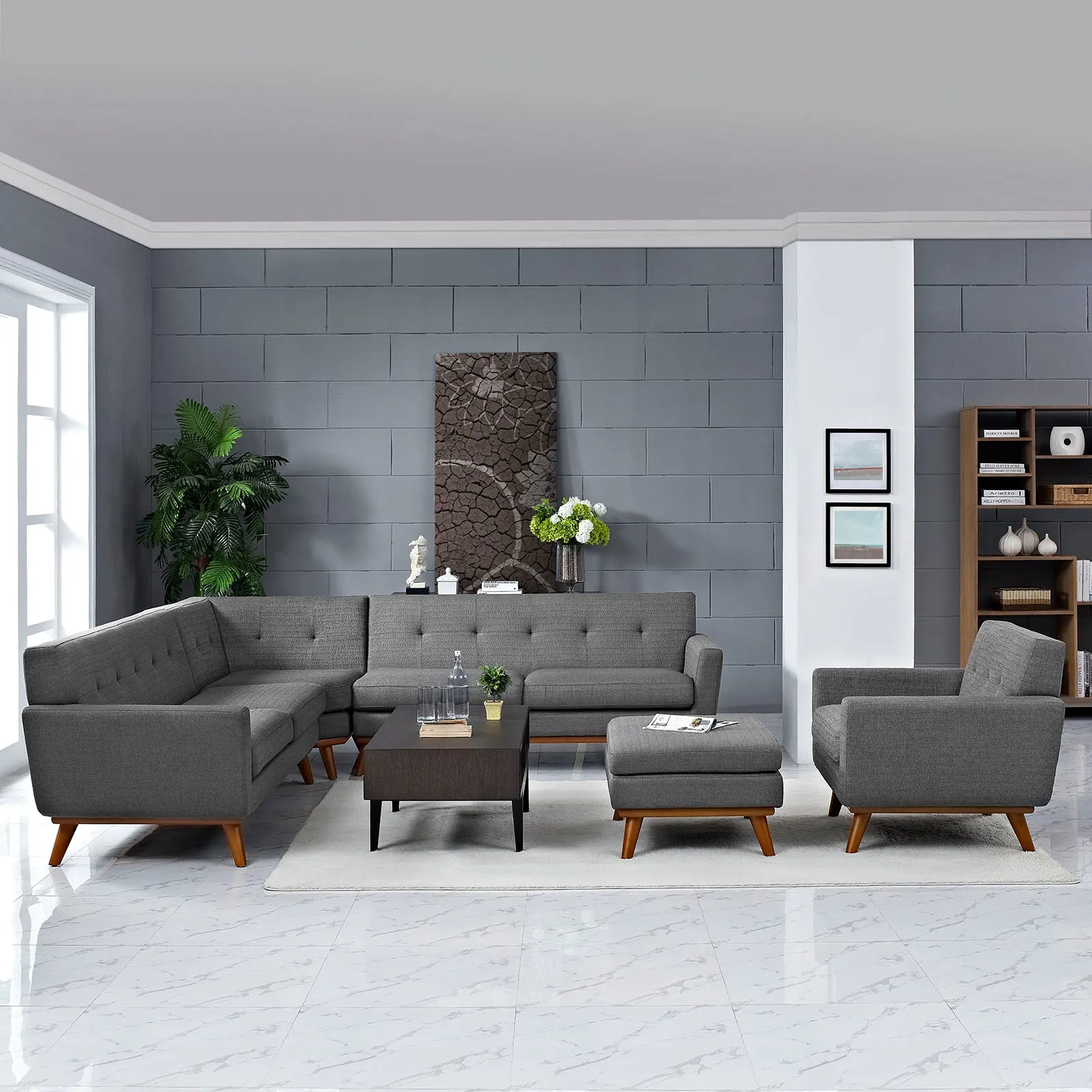 Engage 5 Piece Sectional Sofa by Modway