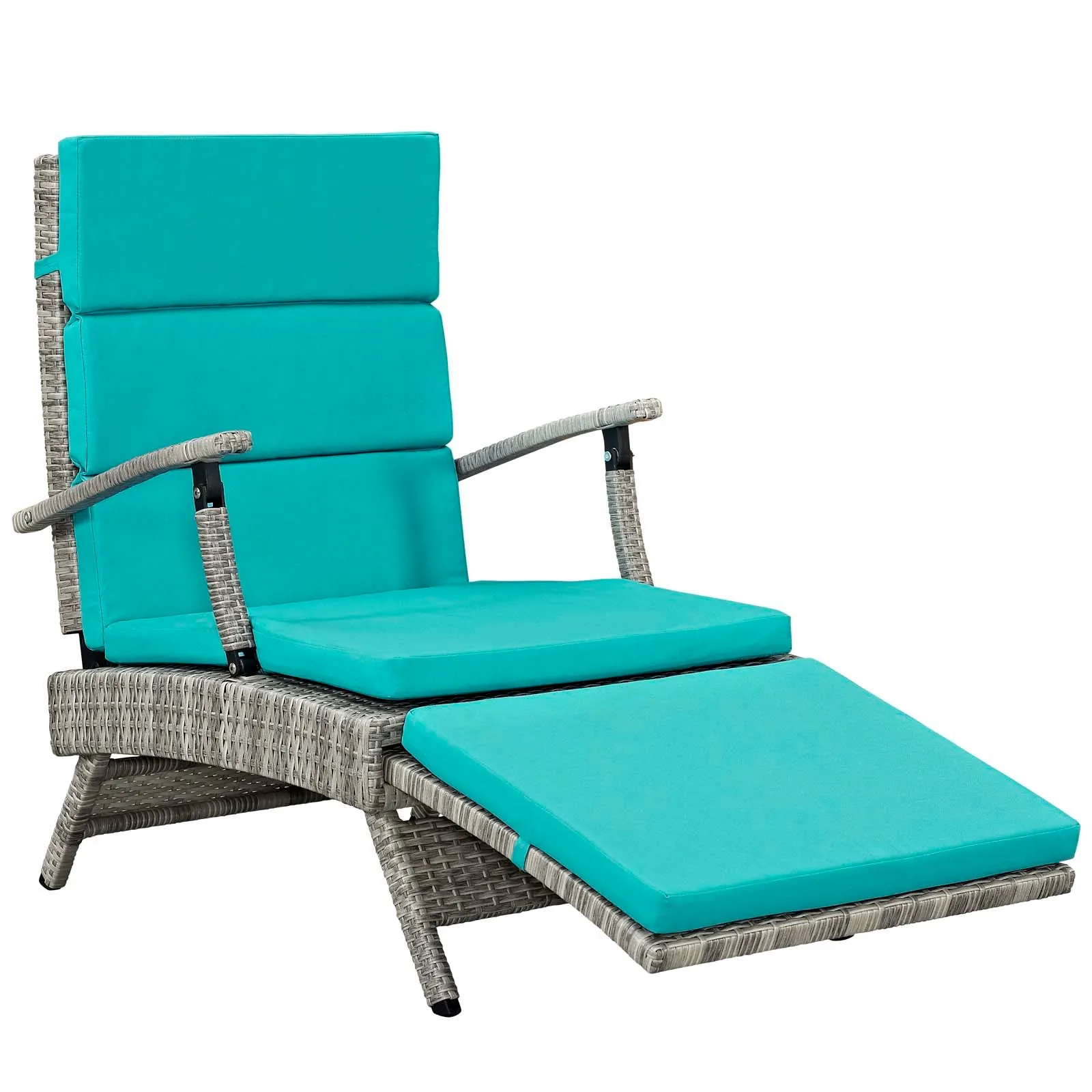 Envisage Chaise Outdoor Patio Wicker Rattan Lounge Chair by Modway