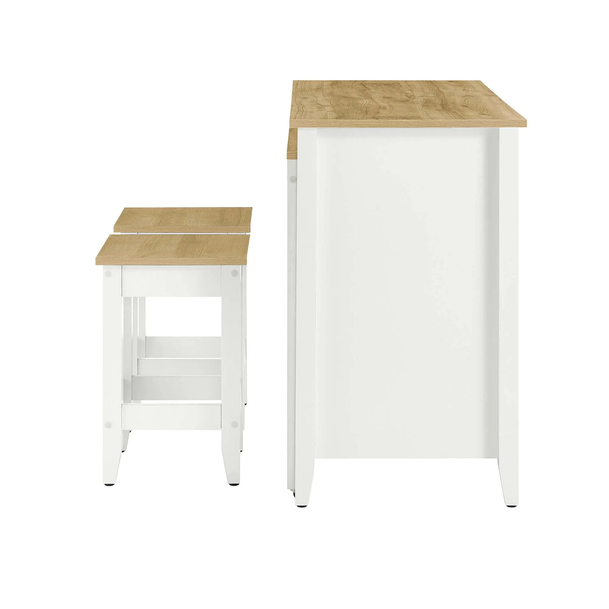 Farmstead 3-Piece Kitchen Island and Stool Set by Modway
