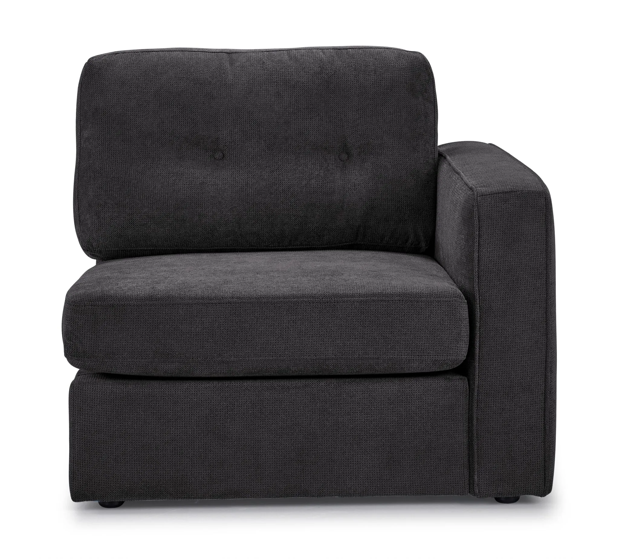 Feeling Connected - Connex 3-Piece Modular Chair with Storage Console - Dark Grey