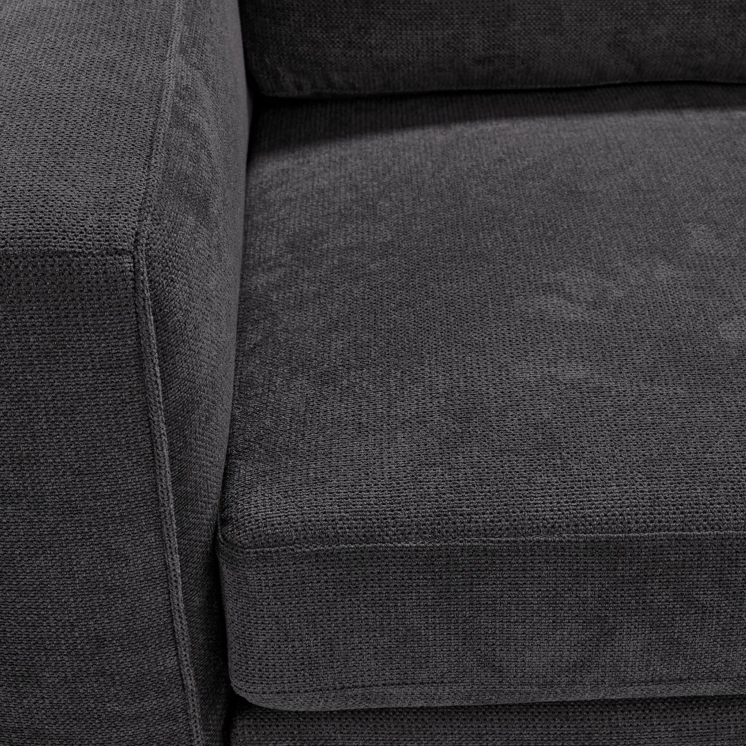 Feeling Connected - Connex 3-Piece Modular Chair with Storage Console - Dark Grey