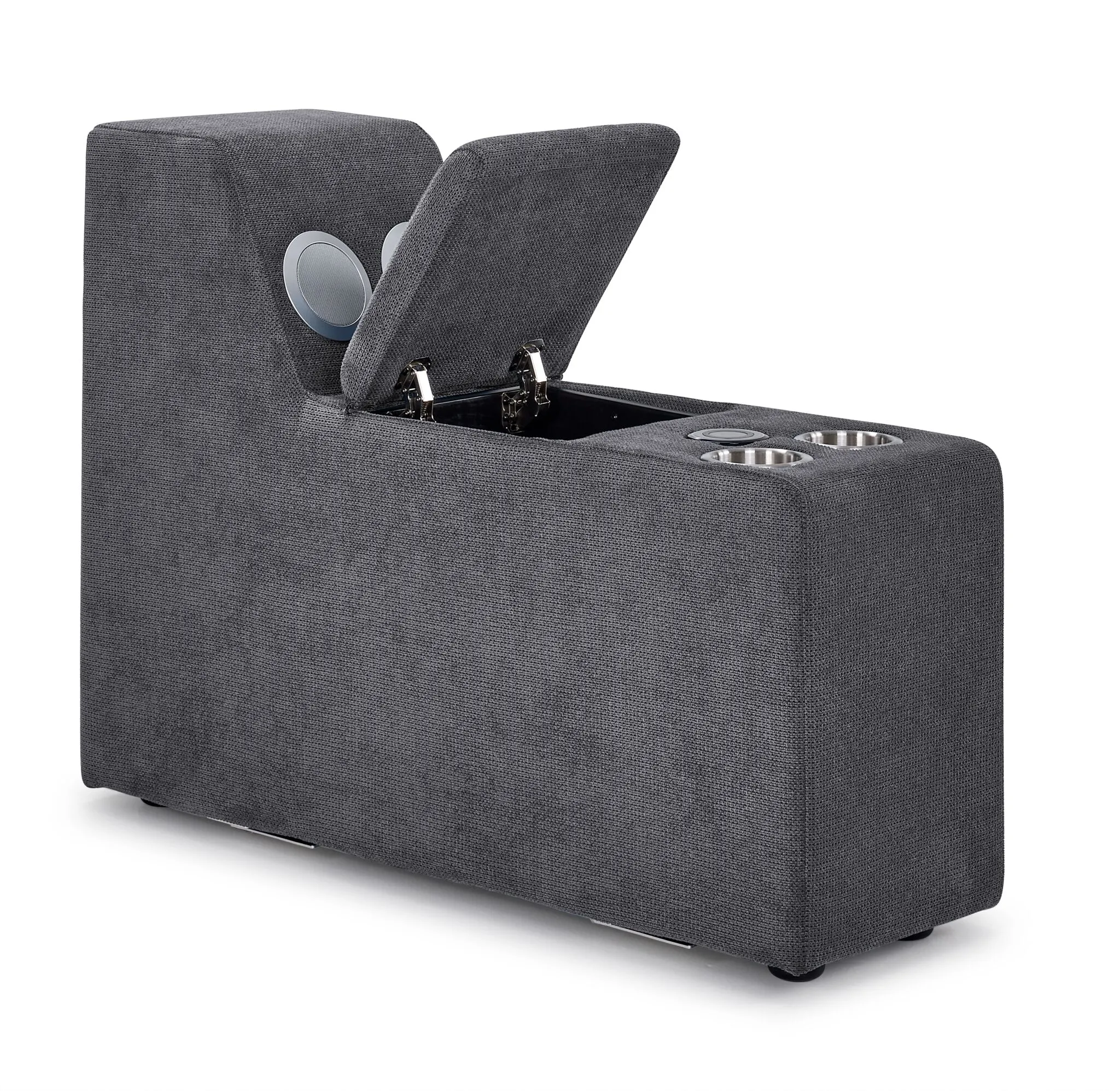 Feeling Connected - Connex 6-Piece Modular Sectional with Storage Console - Light Grey