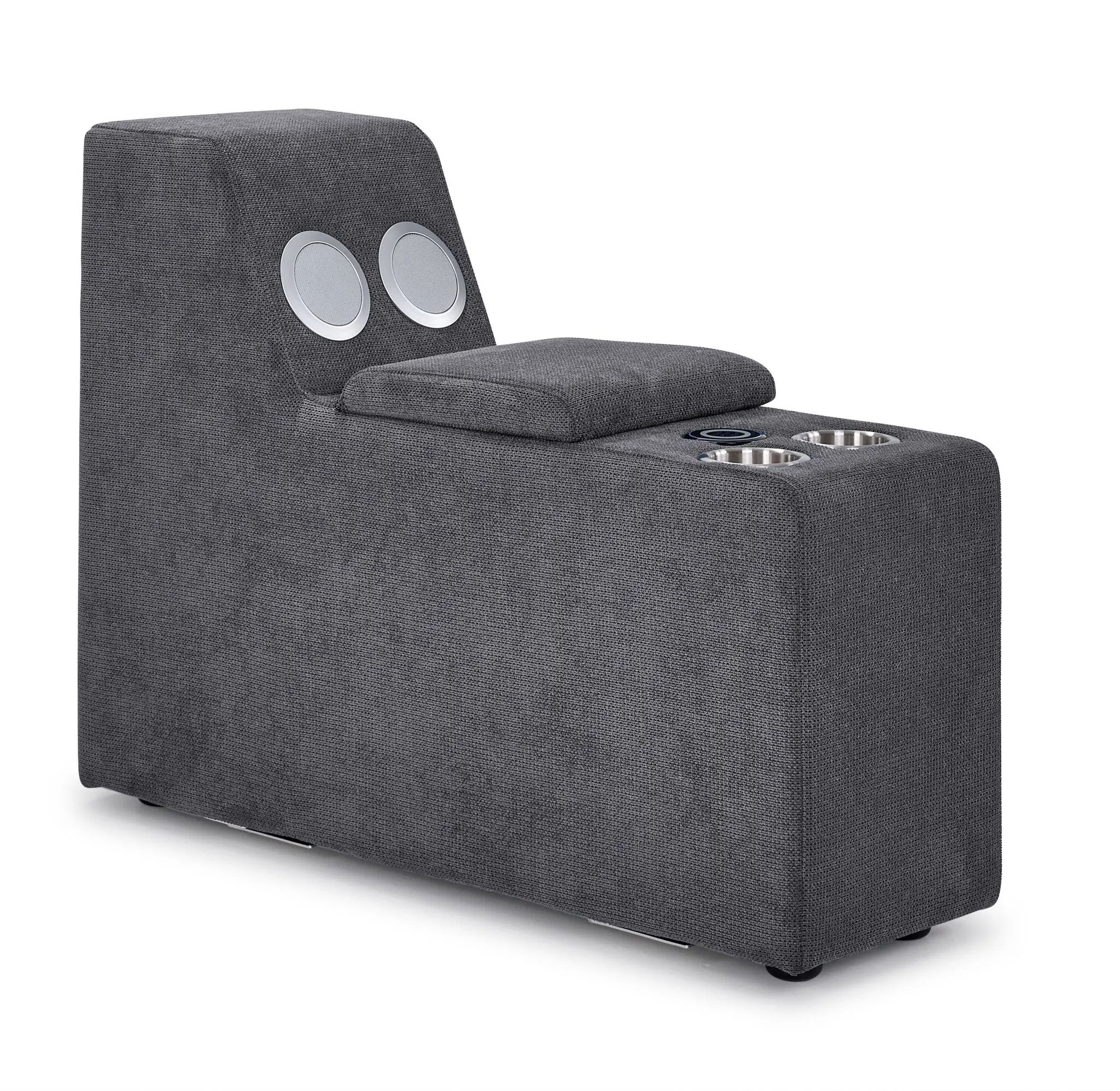 Feeling Connected - Connex 6-Piece Modular Sectional with Storage Console - Light Grey