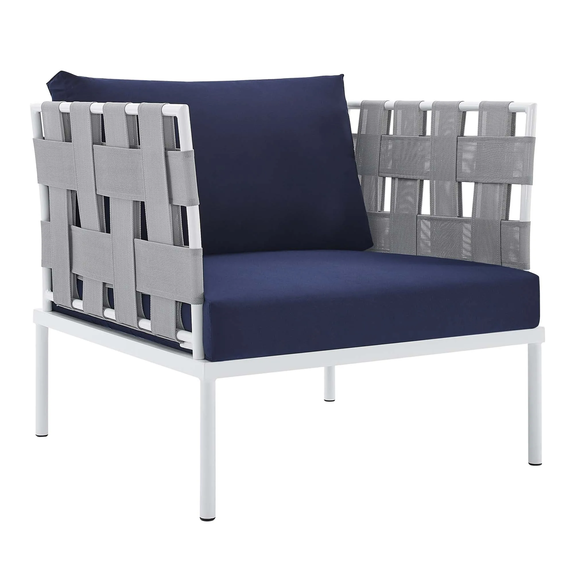 Harmony 3-Piece  Sunbrella® Outdoor Patio Aluminum Seating Set by Modway