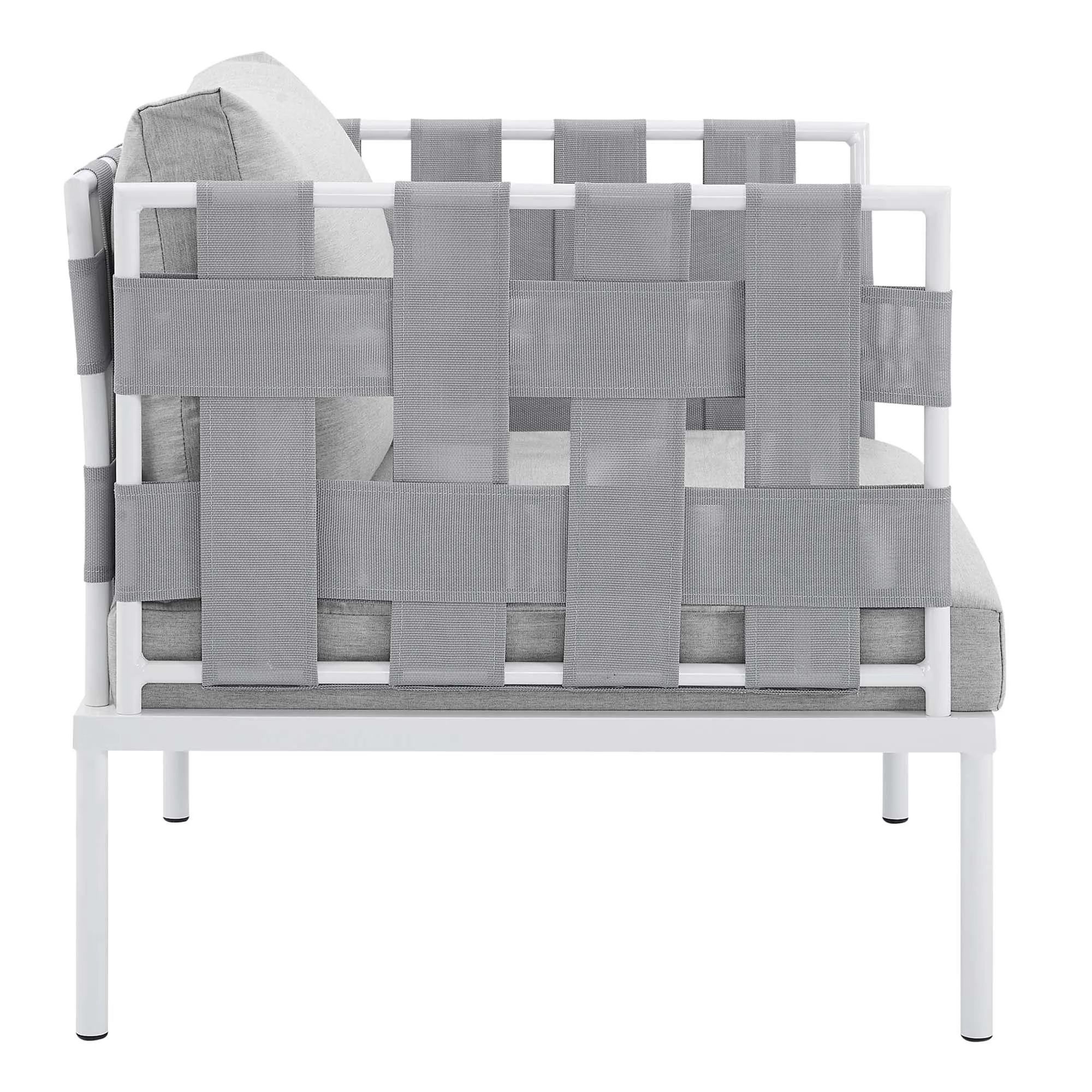 Harmony 3-Piece  Sunbrella® Outdoor Patio Aluminum Seating Set by Modway