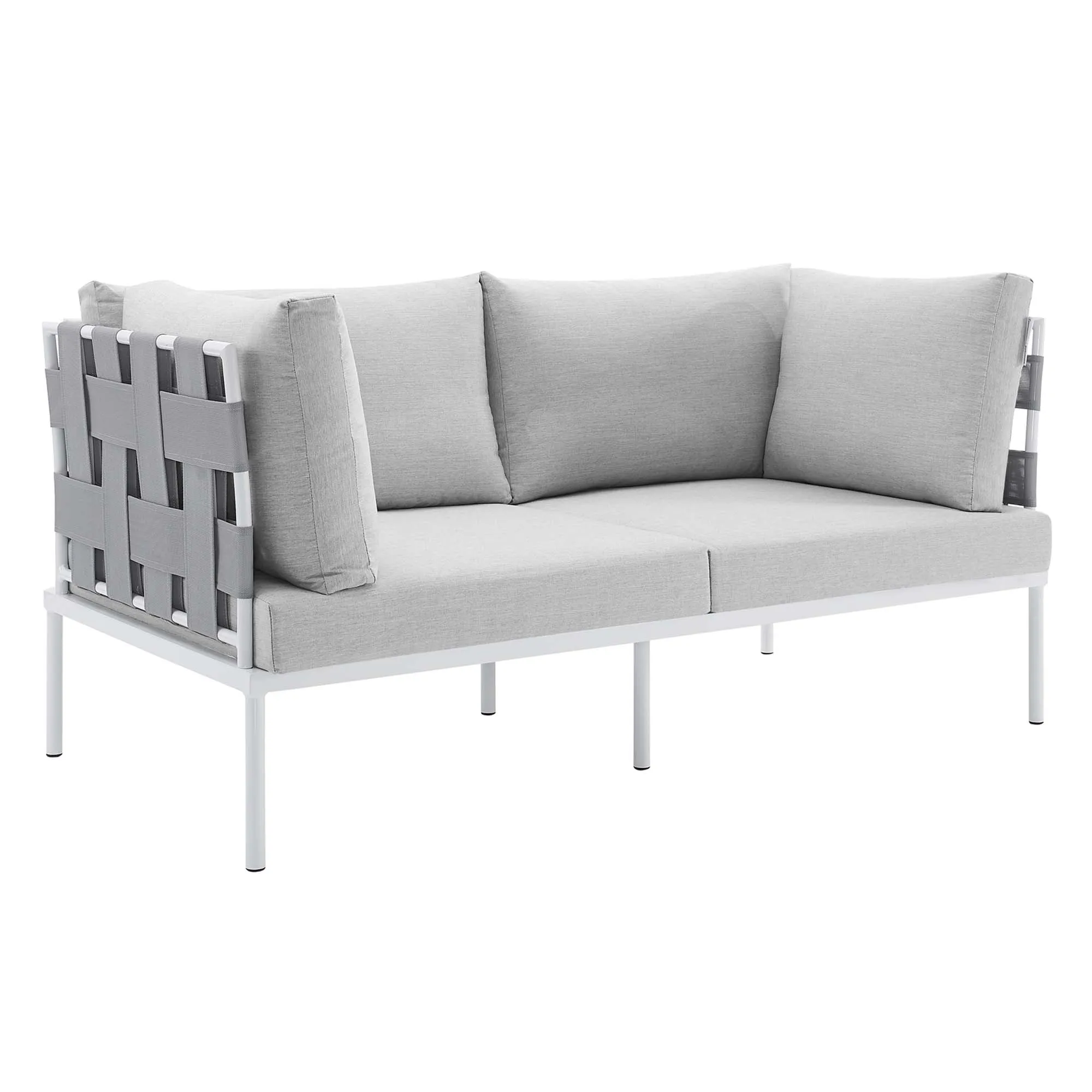 Harmony 4-Piece  Sunbrella® Outdoor Patio Aluminum Seating Set by Modway