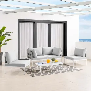 Harmony 4-Piece  Sunbrella® Outdoor Patio Aluminum Seating Set by Modway
