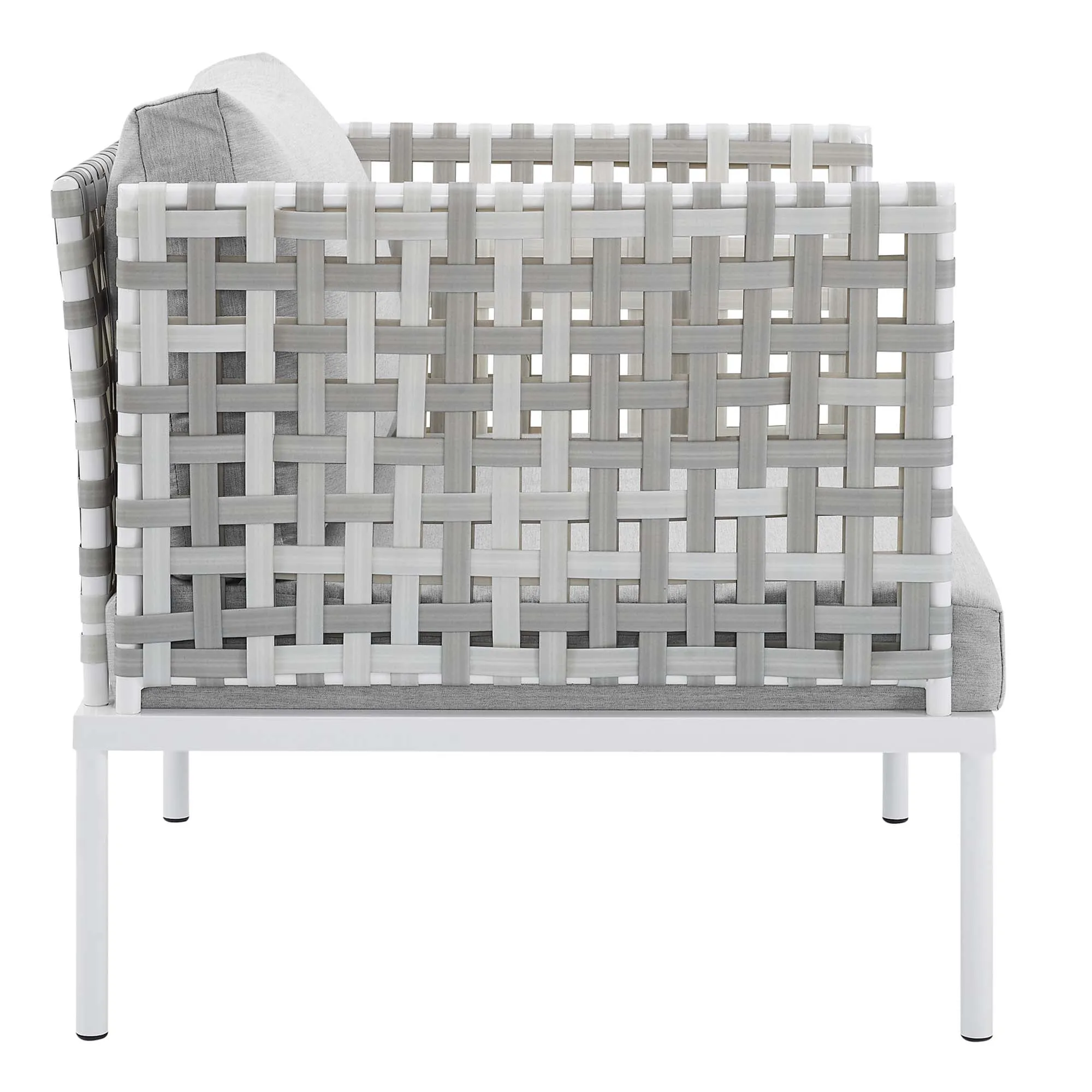 Harmony 5-Piece  Sunbrella® Basket Weave Outdoor Patio Aluminum Seating Set by Modway