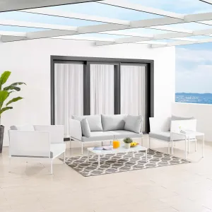 Harmony 5-Piece  Sunbrella® Outdoor Patio Aluminum Furniture Set by Modway