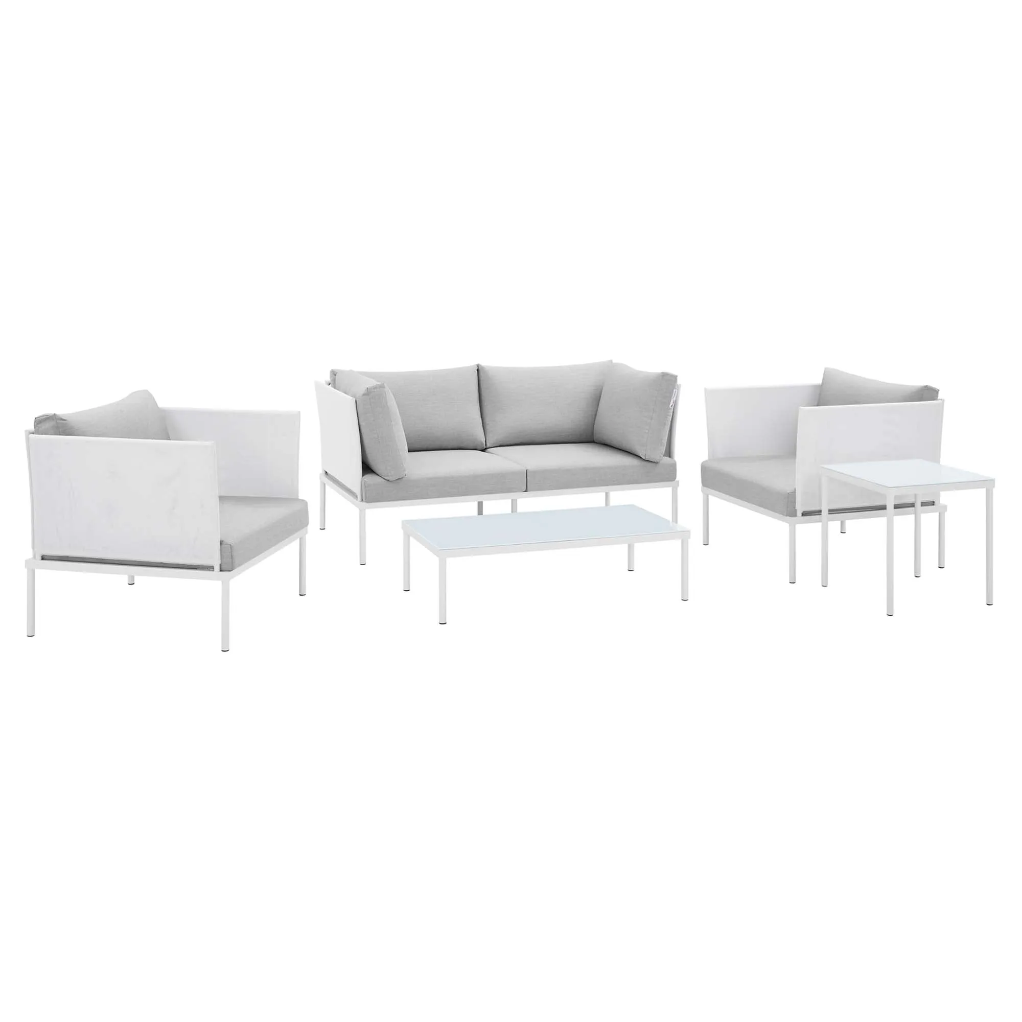 Harmony 5-Piece  Sunbrella® Outdoor Patio Aluminum Furniture Set by Modway