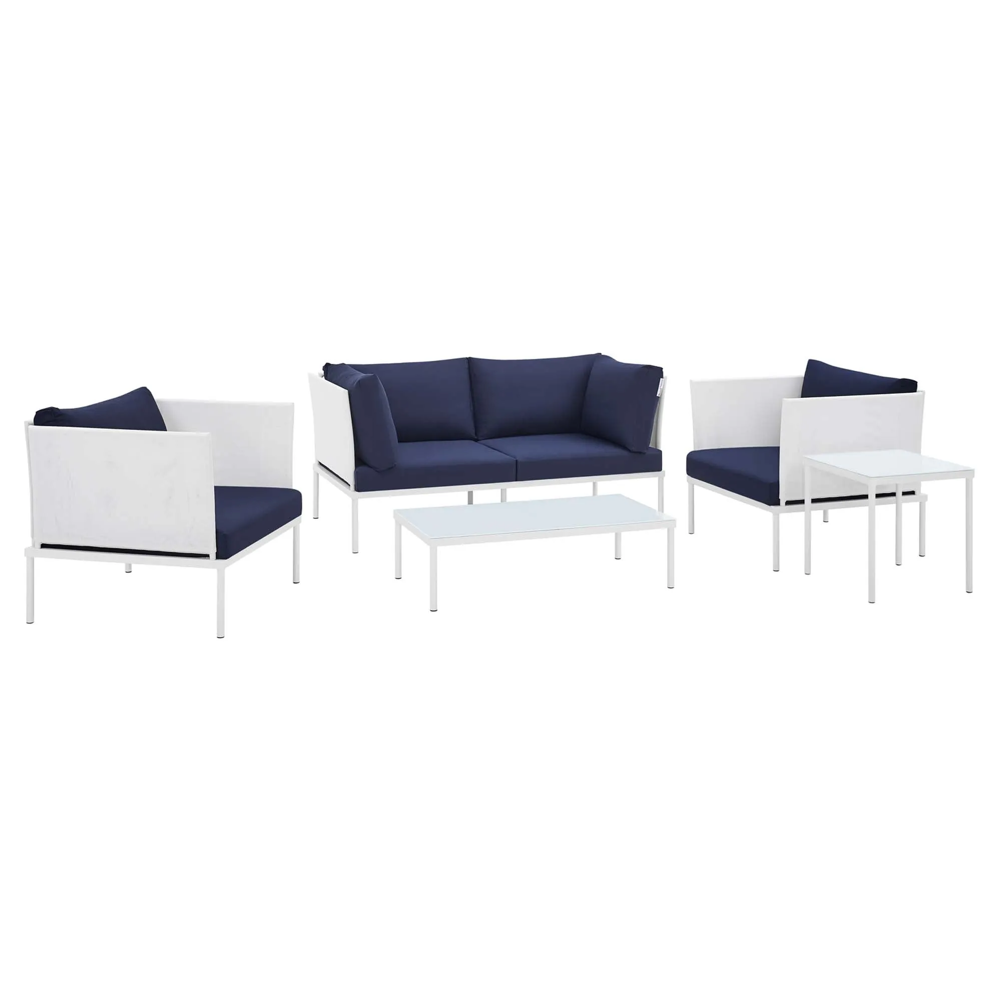 Harmony 5-Piece  Sunbrella® Outdoor Patio Aluminum Furniture Set by Modway