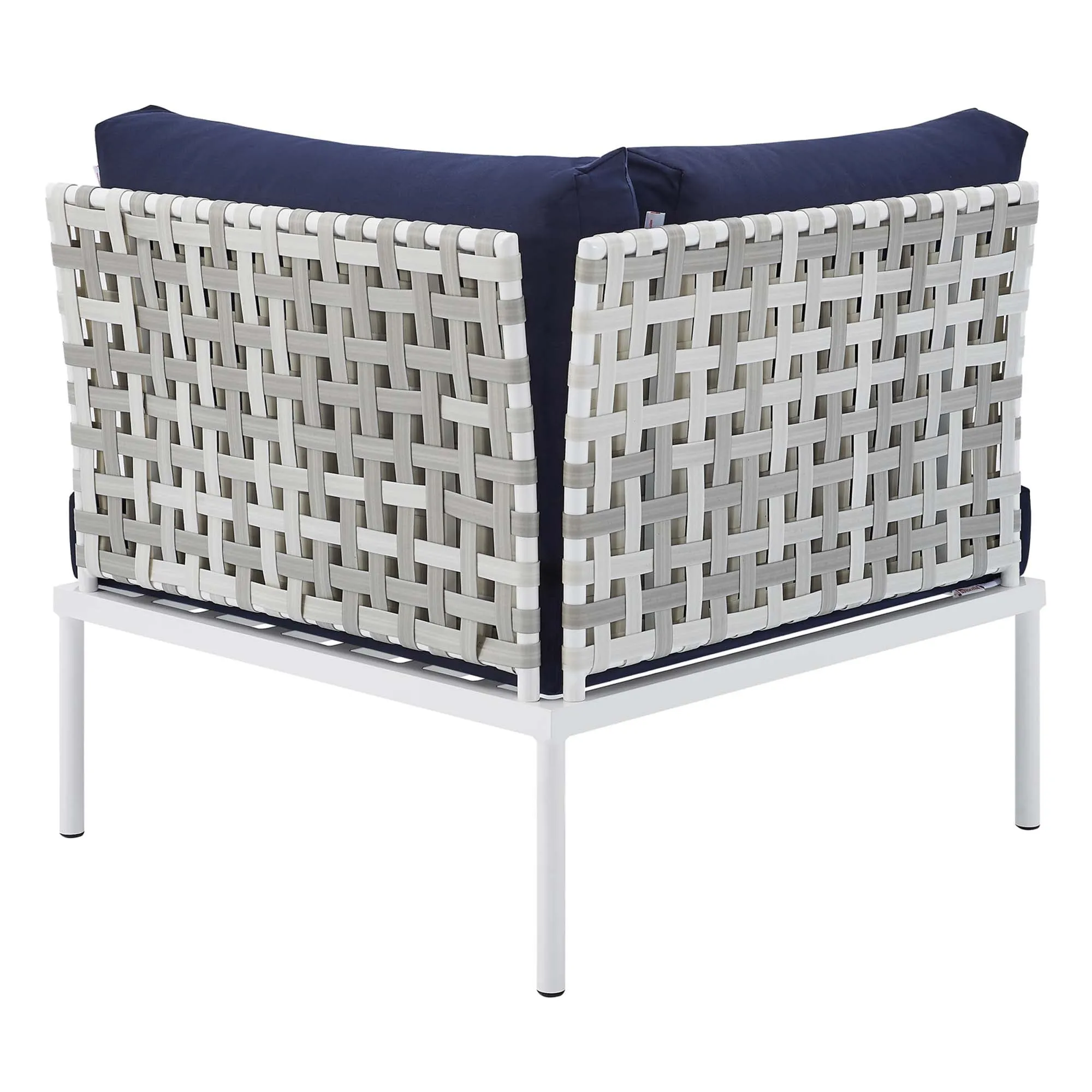 Harmony 6-Piece  Sunbrella® Basket Weave Outdoor Patio Aluminum Seating Set by Modway