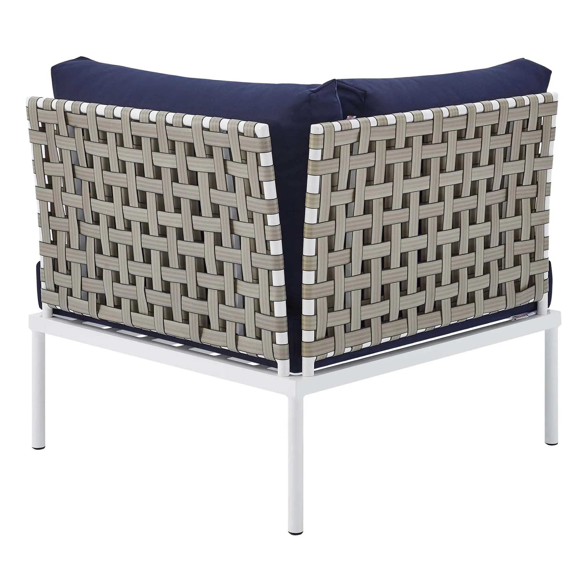 Harmony 6-Piece  Sunbrella® Basket Weave Outdoor Patio Aluminum Sectional Sofa Set by Modway