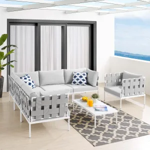 Harmony 7-Piece  Sunbrella® Outdoor Patio Aluminum Sectional Sofa Set by Modway