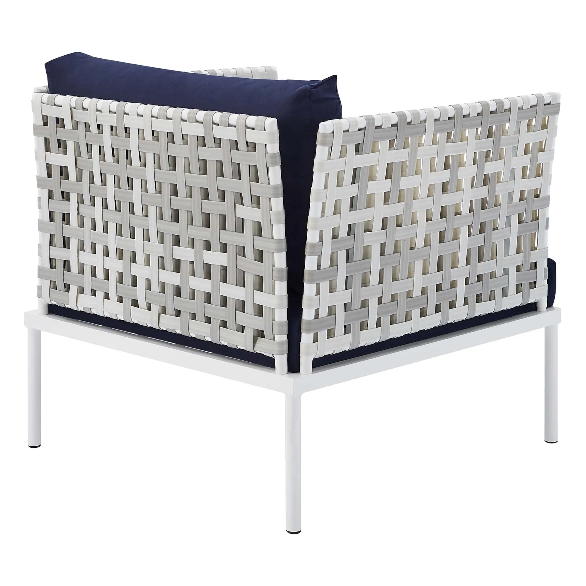 Harmony 8-Piece  Sunbrella® Basket Weave Outdoor Patio Aluminum Seating Set by Modway