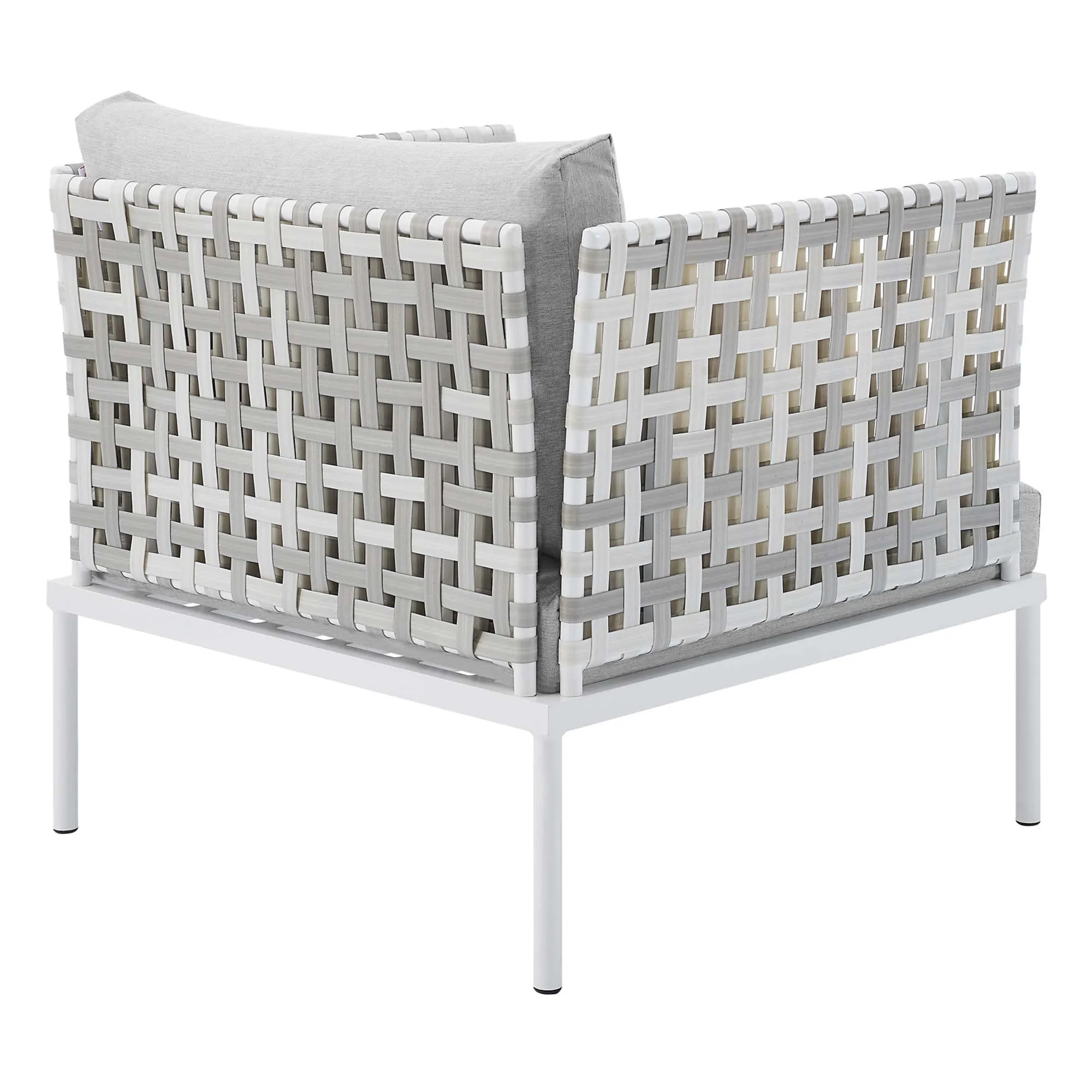 Harmony 8-Piece  Sunbrella® Basket Weave Outdoor Patio Aluminum Seating Set by Modway