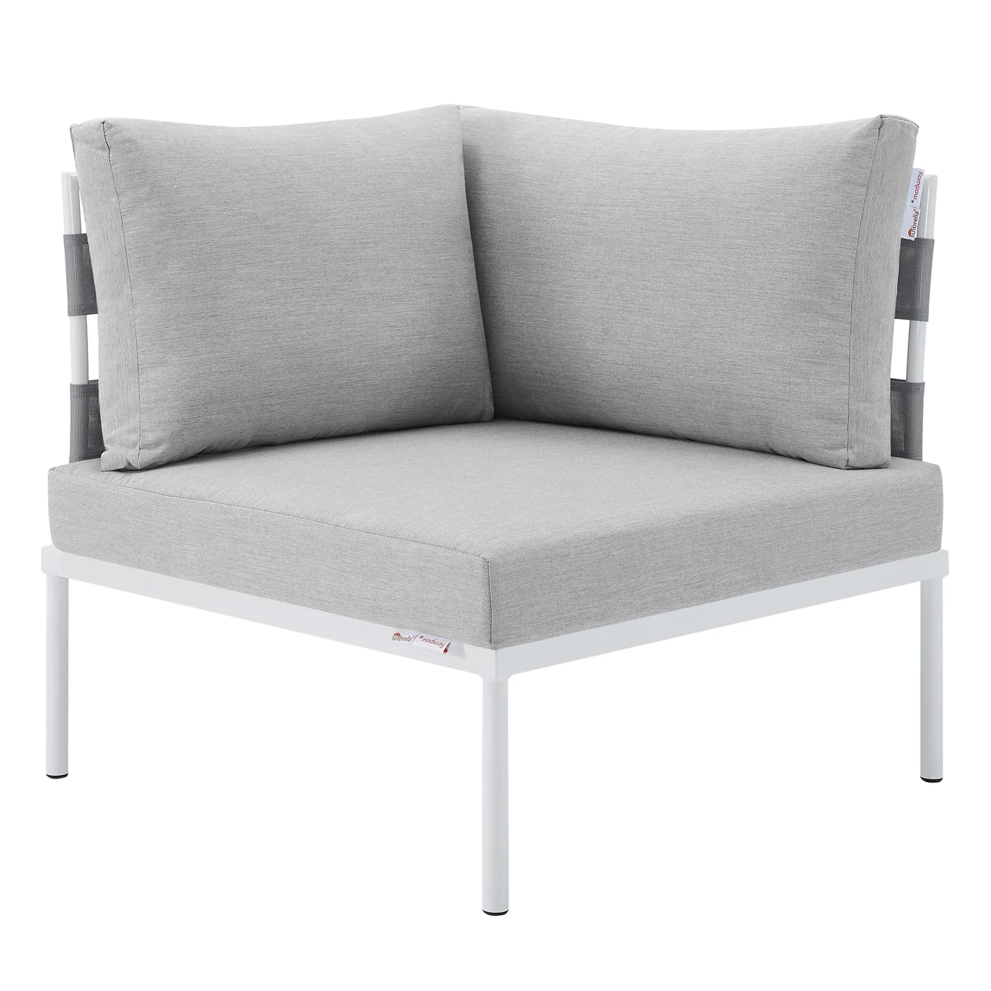 Harmony 8-Piece  Sunbrella® Outdoor Patio All Mesh Sectional Sofa Set by Modway