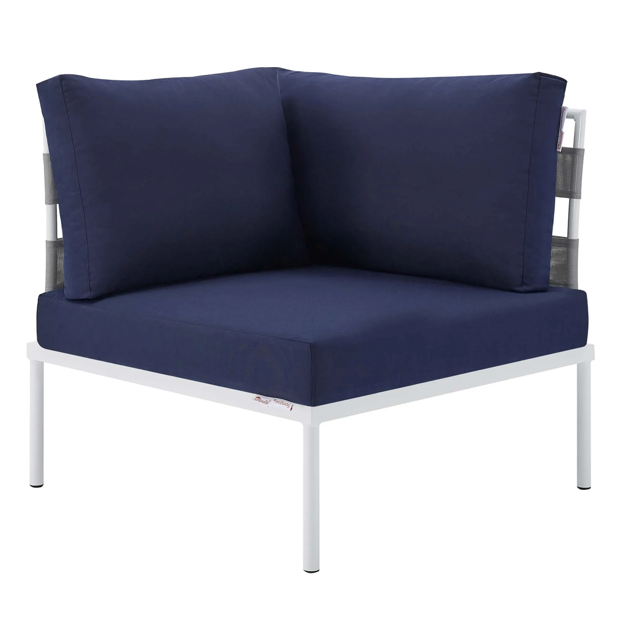 Harmony 8-Piece  Sunbrella® Outdoor Patio All Mesh Sectional Sofa Set by Modway