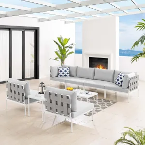 Harmony 8-Piece  Sunbrella® Outdoor Patio Aluminum Sectional Sofa Set by Modway