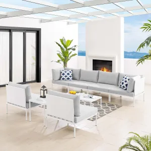 Harmony 8-Piece  Sunbrella® Outdoor Patio Aluminum Sectional Sofa Set by Modway