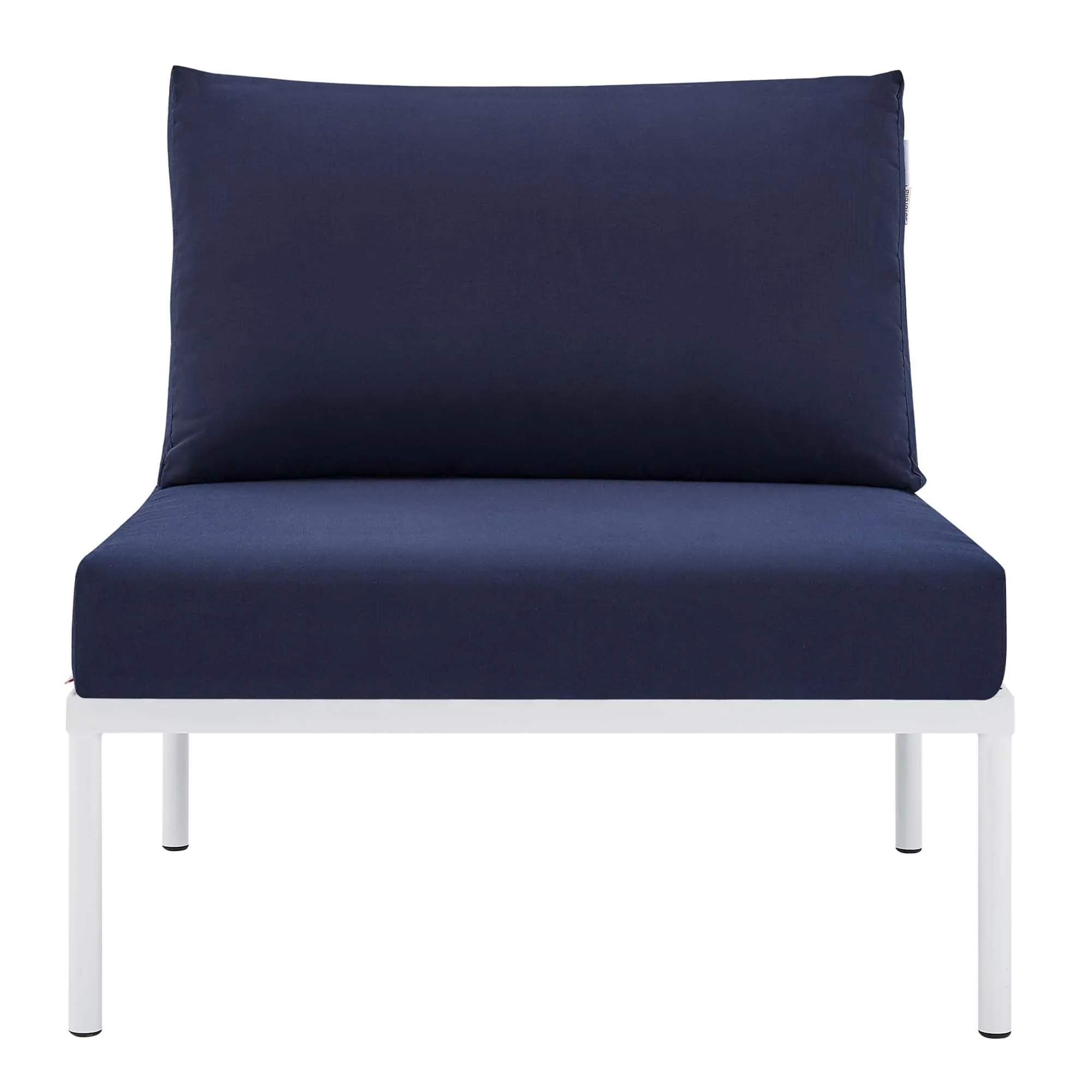 Harmony Sunbrella® Basket Weave Outdoor Patio Aluminum Armless Chair by Modway