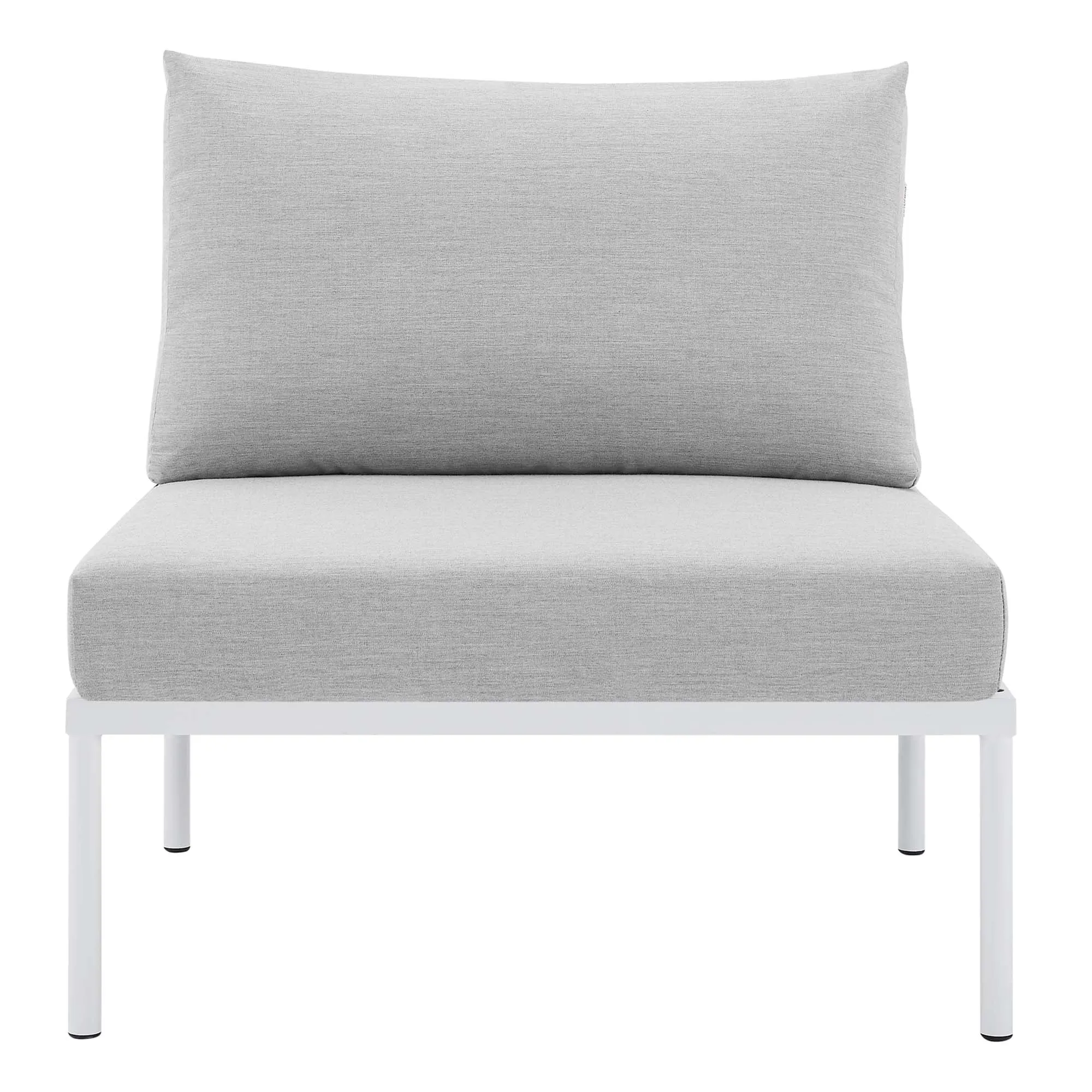 Harmony Sunbrella® Basket Weave Outdoor Patio Aluminum Armless Chair by Modway