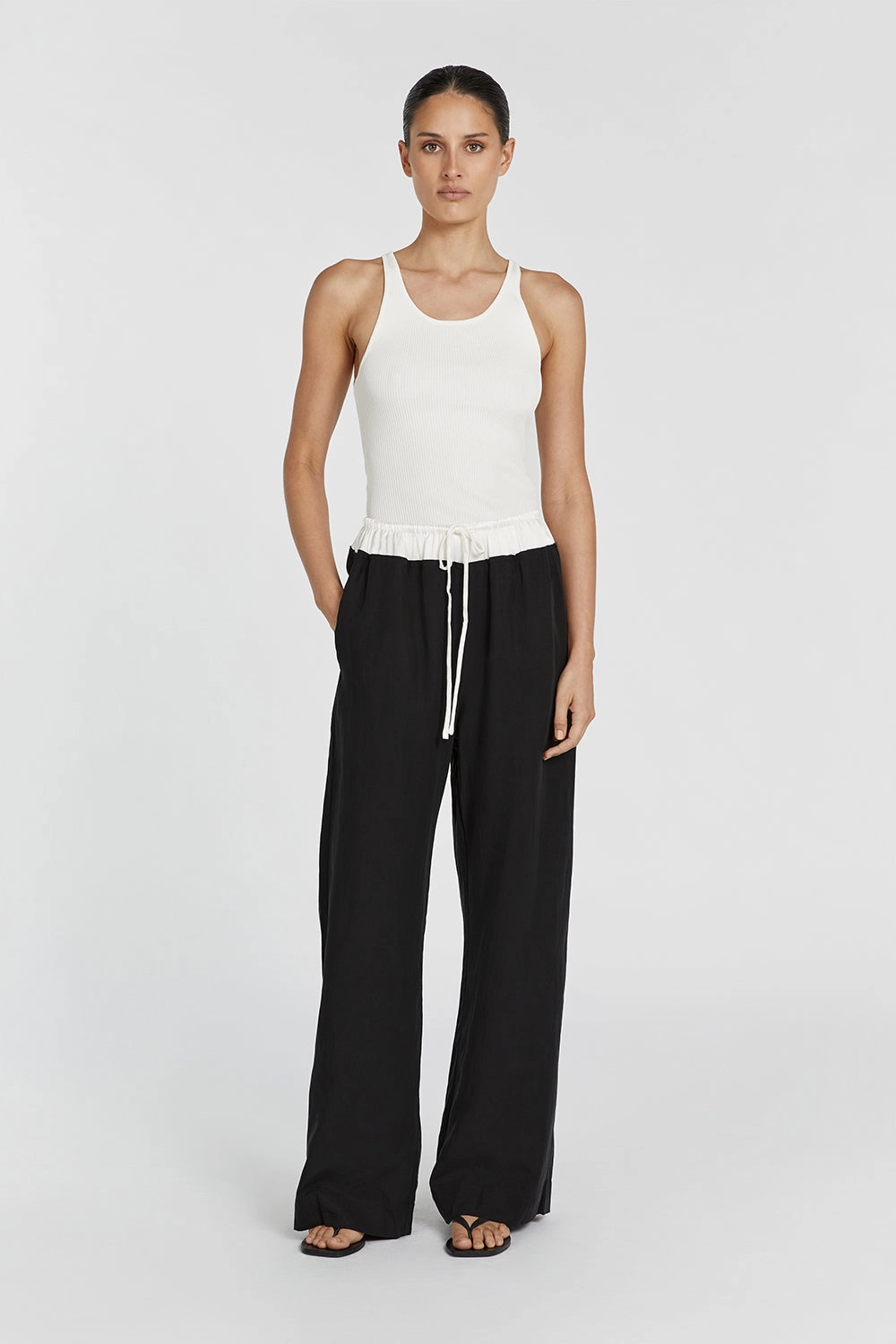 HARVEY BLACK SPLICED PANT