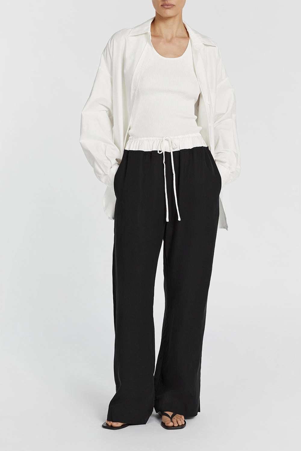 HARVEY BLACK SPLICED PANT