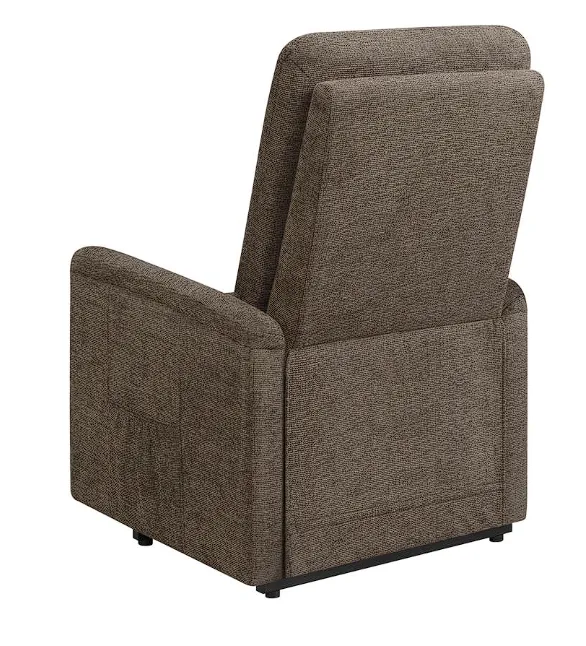 Henrietta Power Lift Recliner with Storage Pocket Brown