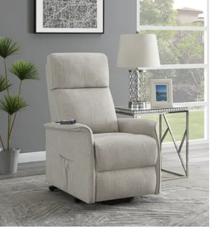 Herrera Power Lift Recliner With Wired Remote Beige