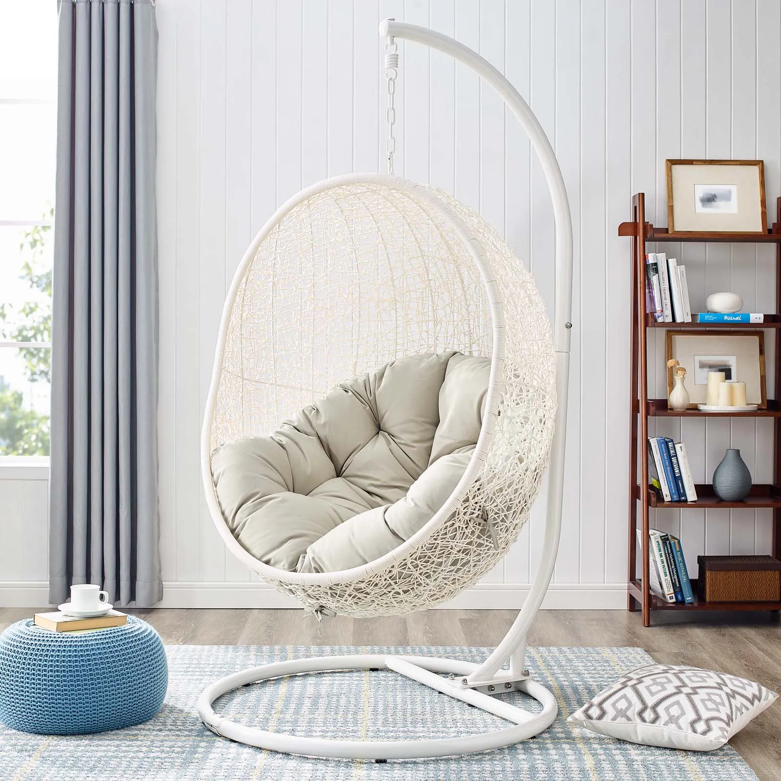 Hide Outdoor Patio Swing Chair With Stand by Modway