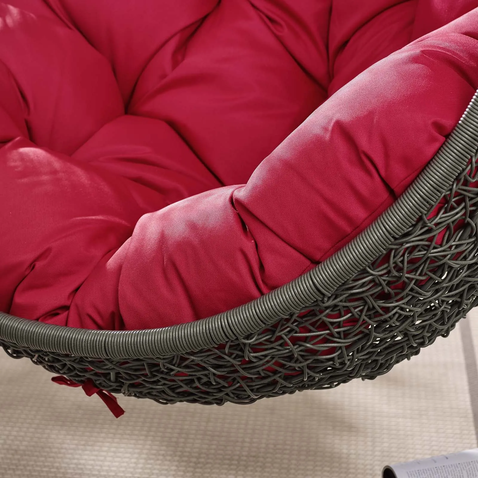 Hide Outdoor Patio Swing Chair With Stand by Modway