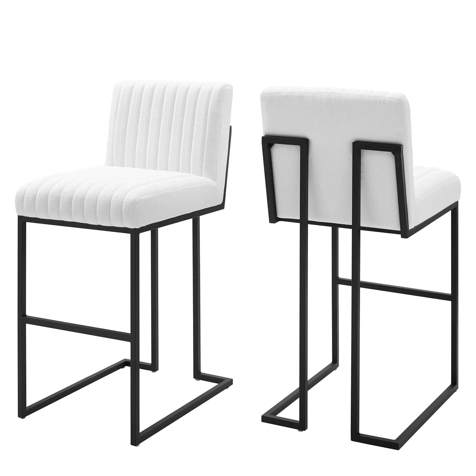 Indulge Channel Tufted Fabric Bar Stools by Modway