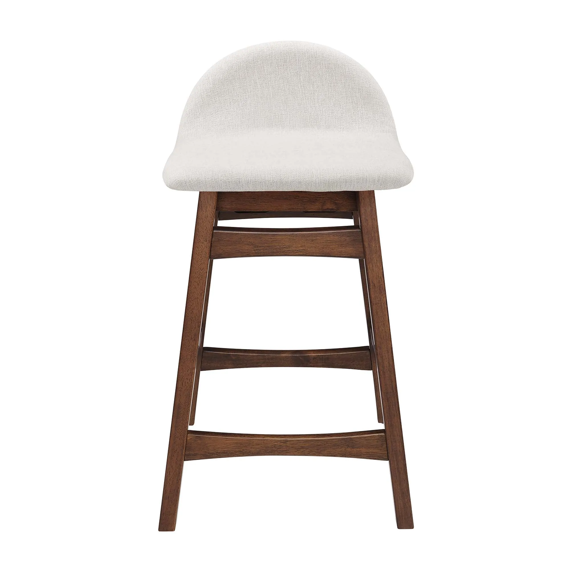 Juno Heathered Fabric Wood Counter Stool - Set of 2 by Modway