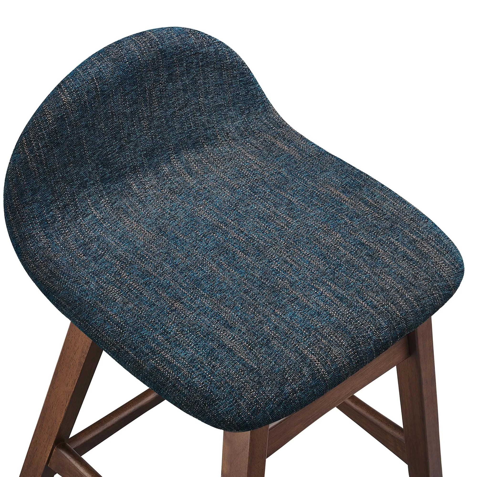 Juno Heathered Fabric Wood Counter Stool - Set of 2 by Modway
