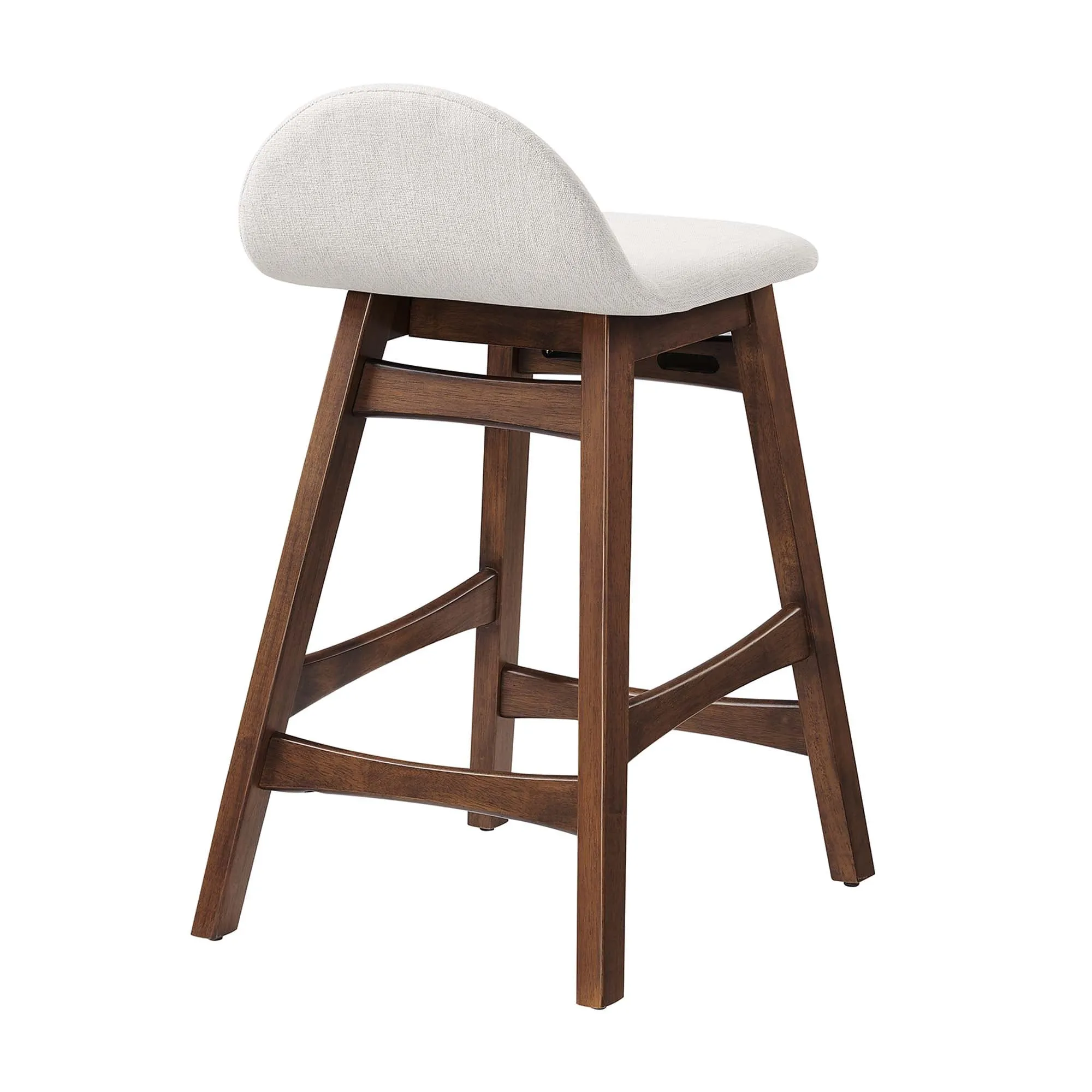 Juno Heathered Fabric Wood Counter Stool - Set of 2 by Modway