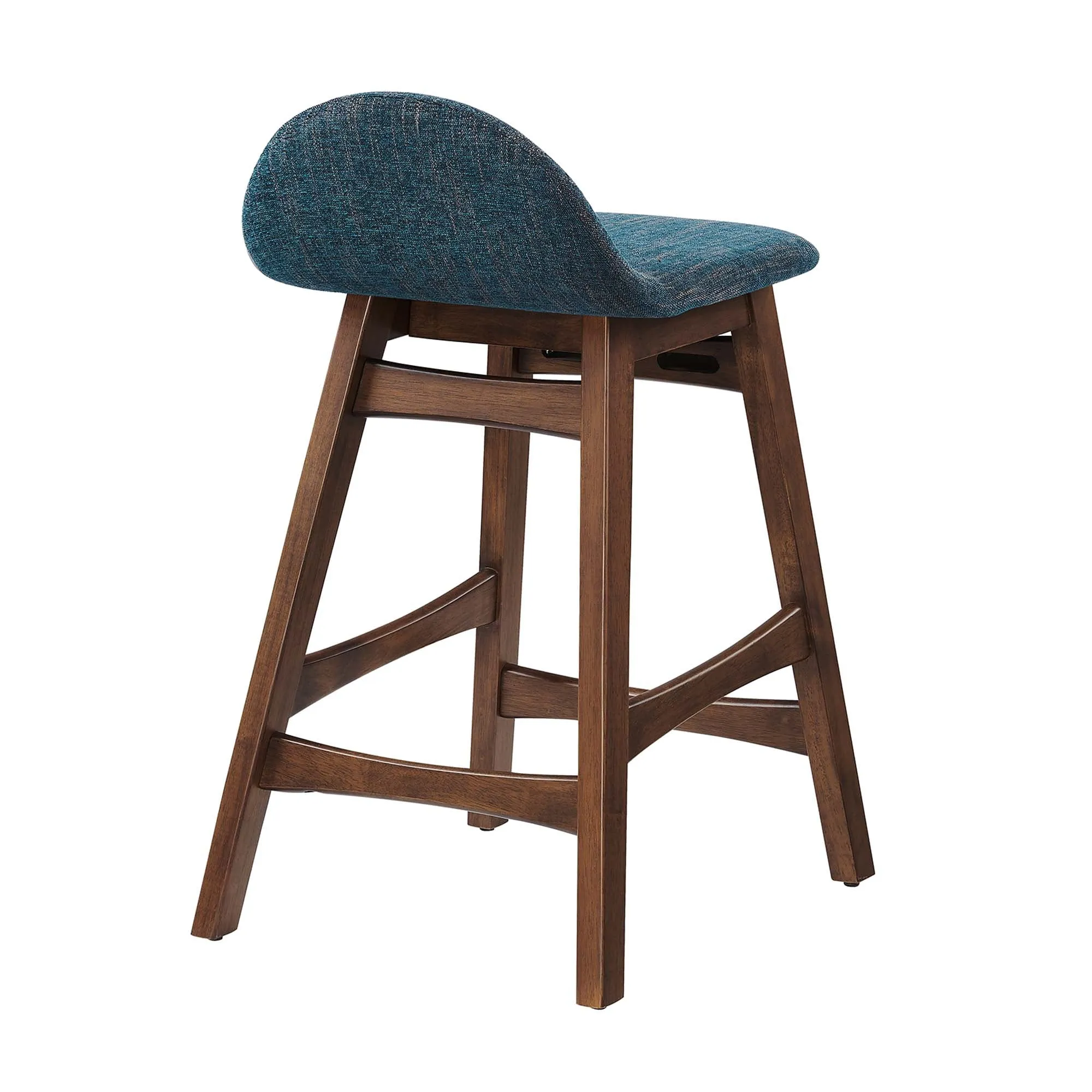 Juno Heathered Fabric Wood Counter Stool - Set of 2 by Modway